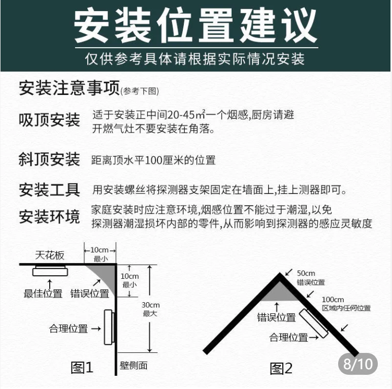 烟雾报警器消防专用火灾烟感探测器3c认证商用家用感应烟感警报器