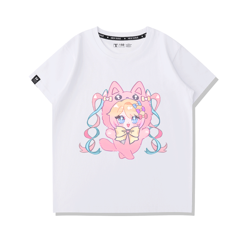 虚拟主播女孩重度依赖糖糖超天酱周边短袖男女夏季二次元可爱T恤 - 图3