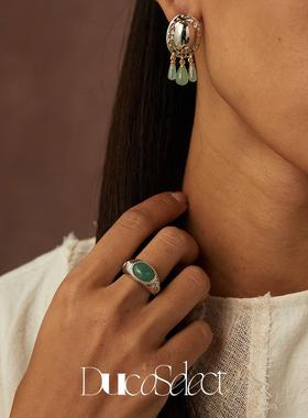 DUCO复古925银轻奢小众戒指