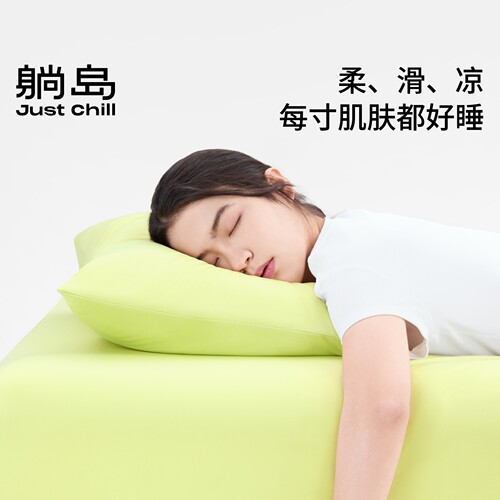 【明星同款】躺岛瓜瓜凉感床笠夏季冰丝床笠三件套床罩2026新款 - 图1