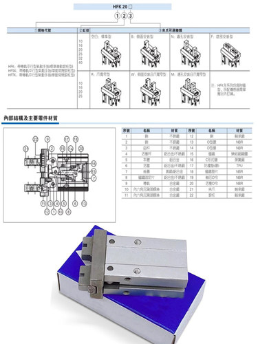 亚德客型手指气缸HFZ/HFK/HFKL/HFY/HFR6/10/16/20/25/32/40N/F/B - 图2