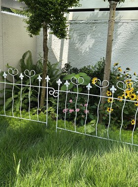 户外花园花坛隔断围栏栅栏挡板篱笆庭院装饰花架铁线莲爬藤架铁艺