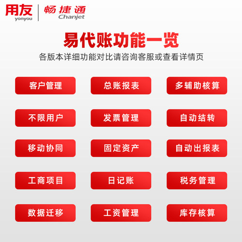 用友代理记账云财务软件易代账小企业公司个人会计报税工商注册 - 图1