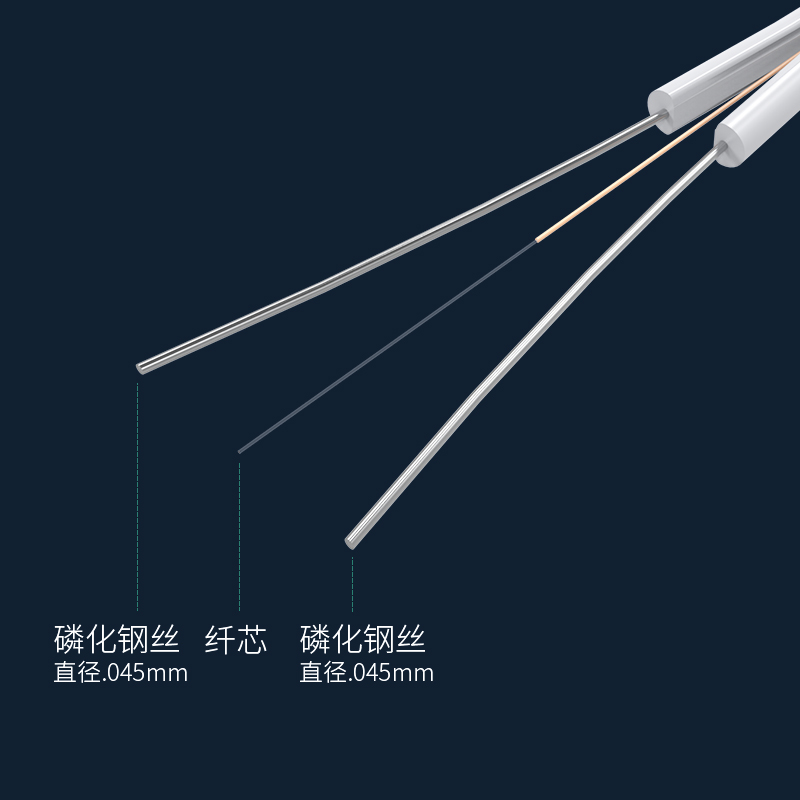 胜为 电信级皮线光缆 室内单模单芯/单模双芯 1芯2钢丝2芯2钢丝 室内装修预埋宽带皮线光纤（白色） - 图3