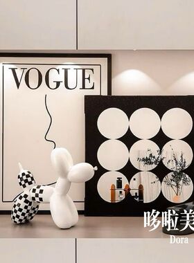 北欧风ins装饰画桌面摆件电视鞋柜办公桌摆画卧室奶油风轻奢挂画