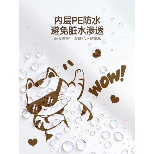 双层加厚一次性鞋套家用耐磨防水无纺布室内防滑客人套脚反复使用 - 图3