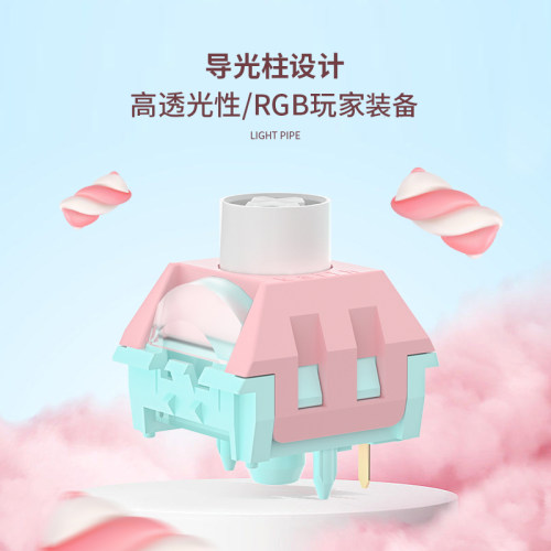 凯华 kailhBOX棉花糖轴腹灵热插拔机械键盘提前段落/线性/HP/类青 - 图0
