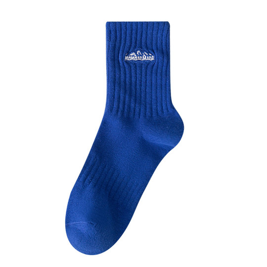 Men's socks, boys' mid-calf socks, long-tube non-slip white basketball socks, autumn and winter high-top men's socks, trendy sports style