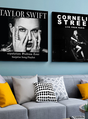 泰勒斯威夫特挂画音乐咖啡厅