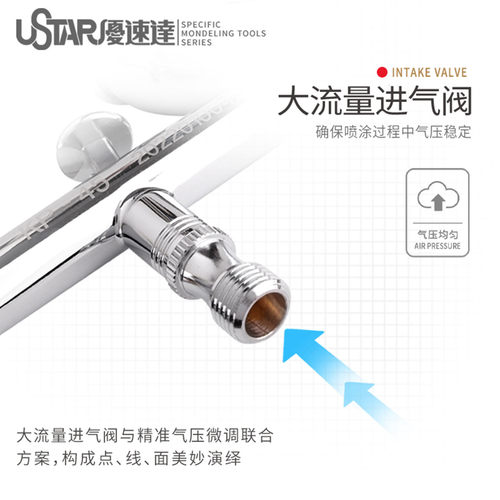 优速达模型工具 KP-45 高达模型改造上色高精度双调双动喷笔0.3mm - 图2