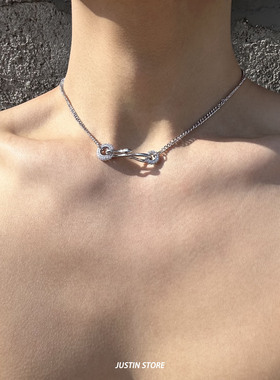 小众设计感蛇形项链情侣款