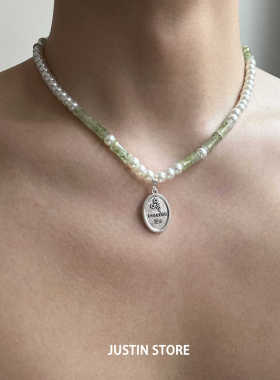 原创设计竹筒珍珠项链情侣款