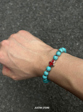 绿松石十字架Vintage古着手串