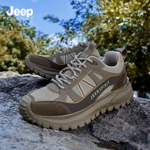 JEEPSPIRIT吉普男鞋2025秋季新款休闲鞋男士运动鞋子老爹鞋男款潮 - 图0