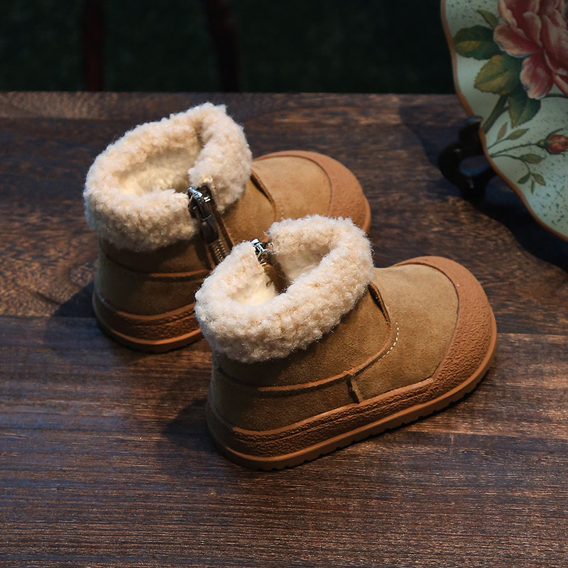 冬季儿童雪地靴学步宝宝棉鞋男女小童保暖短靴防踢软底婴幼儿鞋子,淘宝优惠券,粉丝福利购,淘宝优惠卷