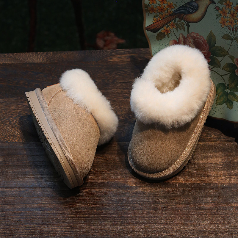 女童雪地靴真皮棉鞋保暖加绒宝宝鞋冬季棉靴美拉德风软底婴儿鞋子,淘宝优惠券,粉丝福利购,淘宝优惠卷