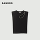 SANDRO sleeveless T-shirt French imitation diamonds