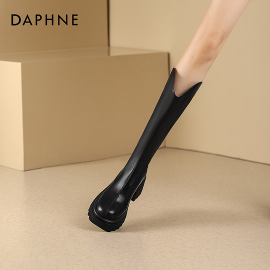 Ботинки Daphne на высоком каблуке с v-образным вырезом в стиле ретро