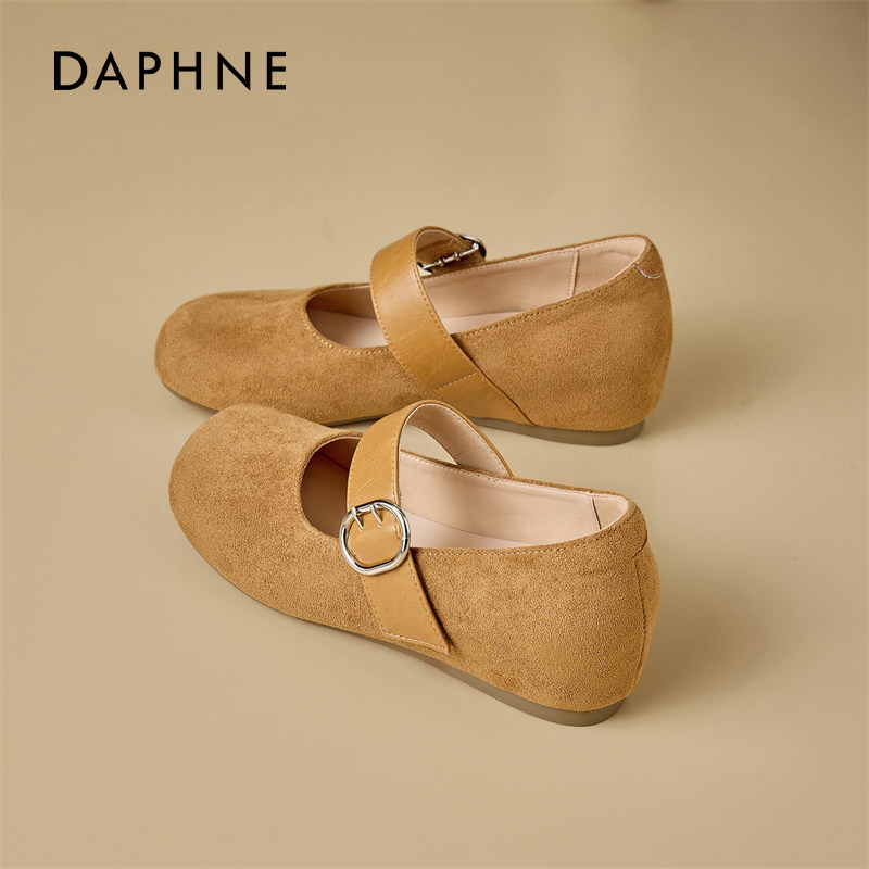 达芙妮内增高玛丽珍鞋女2026春季新款绝美浅口单鞋复古绒面勃肯鞋,淘宝优惠券,粉丝福利购,淘宝优惠卷