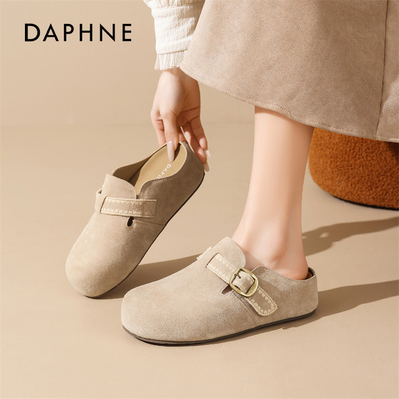 达芙妮厚底勃肯鞋女款2026新款春夏孕妇单鞋一脚蹬博肯包头半拖鞋,淘宝优惠券,粉丝福利购,淘宝优惠卷
