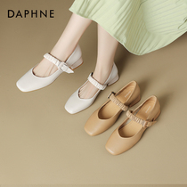 Daphne genuine leather single shoe woman 2023 spring autumn new middle and women shoes Soft leather low heel Mary Jane shoes Inn leather shoes