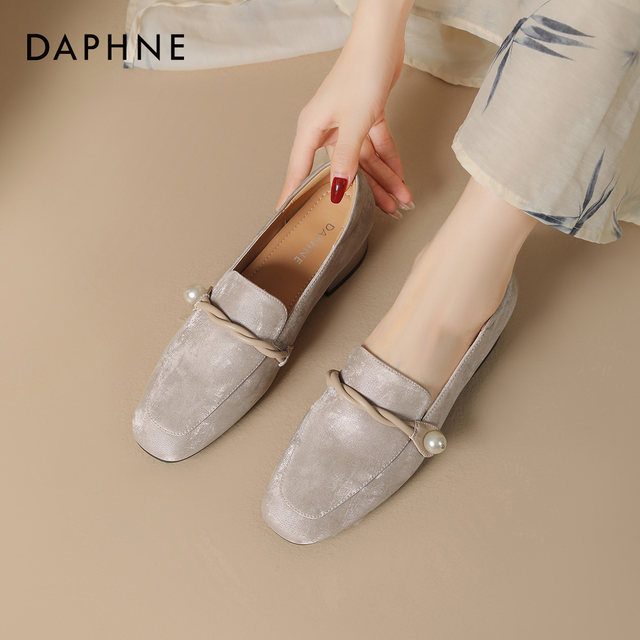Loafers for women spring and autumn new Chinese style thick heel shoes