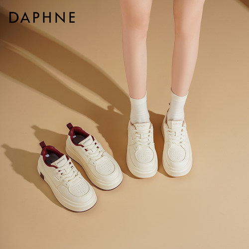 达芙妮厚底小白鞋女款2025新款加绒女鞋休闲运动鞋白色鞋子女鞋冬 - 图1