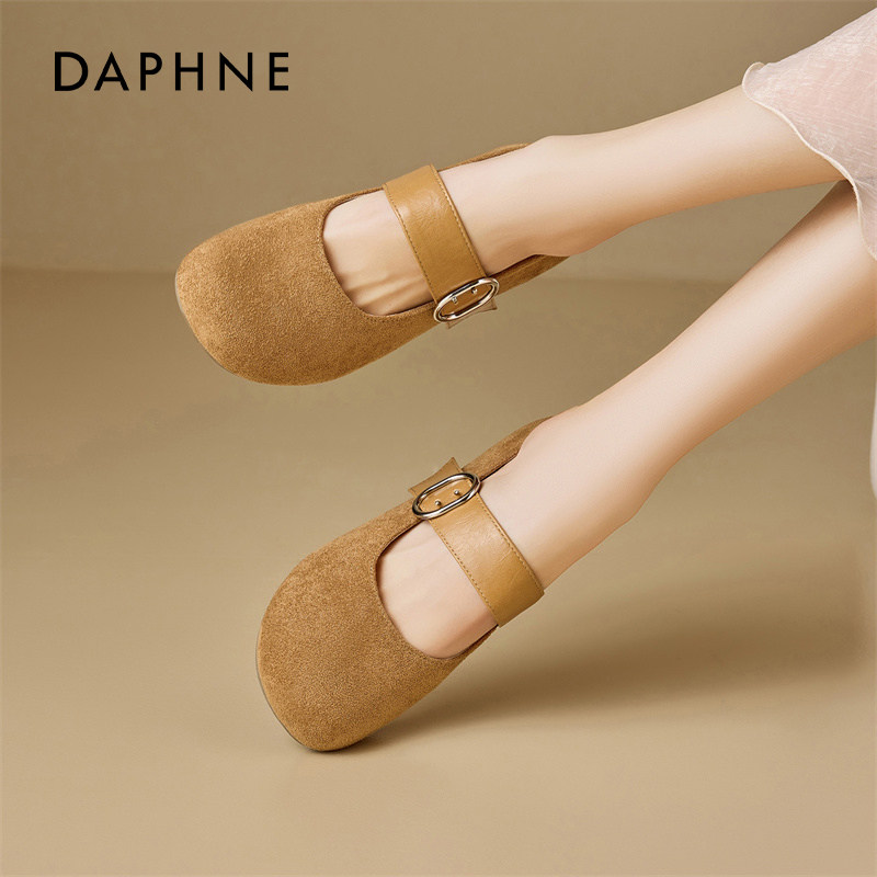 达芙妮内增高玛丽珍鞋女2026春季新款绝美浅口单鞋复古绒面勃肯鞋,淘宝优惠券,粉丝福利购,淘宝优惠卷