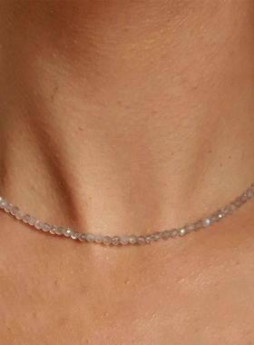 Fashion Simple Black Beads Chain Short Choker Necklace Femal