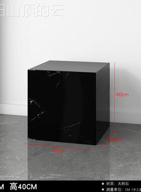 通用型家用黑根黑色大场理石雕塑底座定制销部座展示架商石地码白