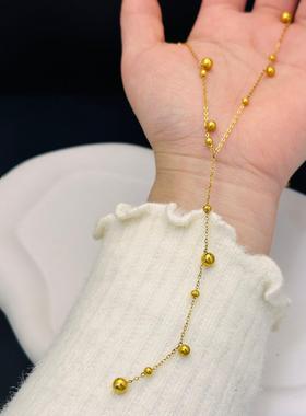 Tibbing Bead Ball Titanium Steel Necklace Women