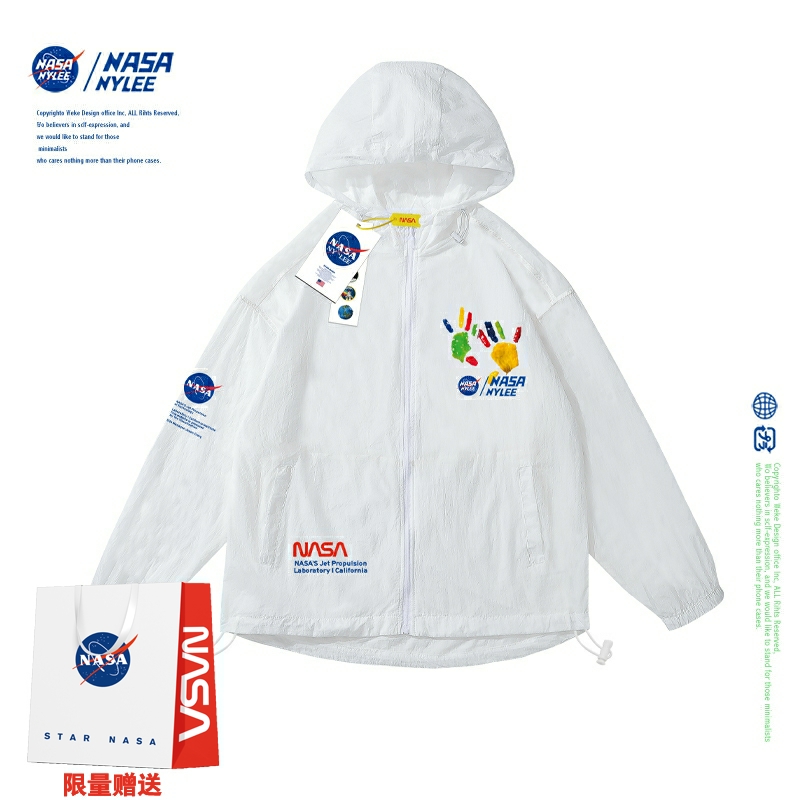 NASA时尚防晒衣女款夏季防晒服情侣装薄款透气潮牌外套2023年新款