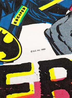 1980 Batman Joker 蝙蝠侠大战小丑美式复古水洗重磅短袖T恤
