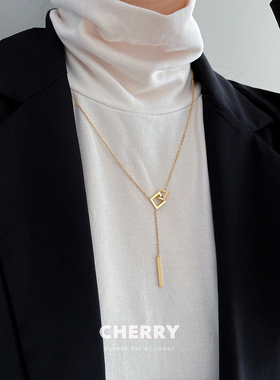 钛钢不掉色环扣项链女轻奢小众秋春夏搭配锁骨链2025新款爆款配饰