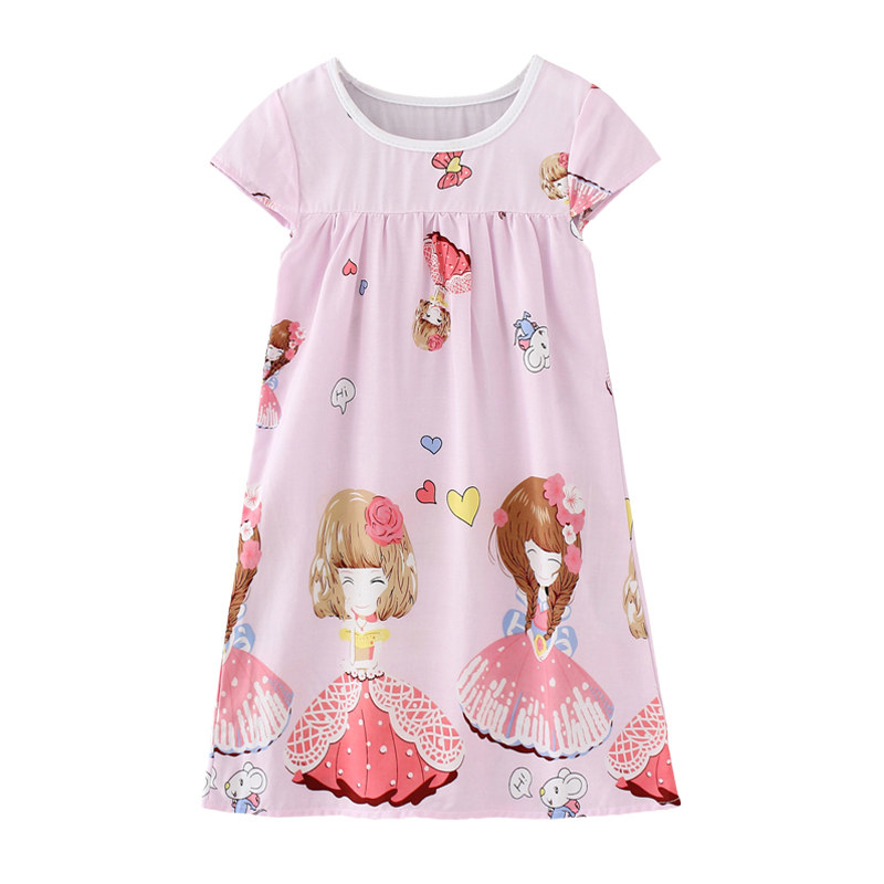 女童睡裙夏季棉绸儿童睡衣短袖薄款小女孩公主夏天裙子宝宝家居服,淘宝优惠券,粉丝福利购,淘宝优惠卷