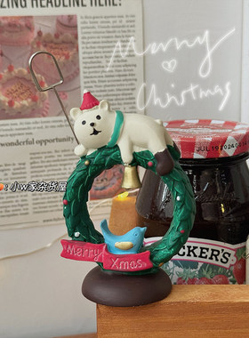 日式猫ZAKKA食玩DIY新款桌面圣诞潮玩装饰拍摄道具微缩树脂小摆件