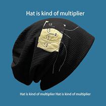 Day Tie Cloth Patch Net Red Heaps Hat Children Black Baotou Cap Korean Version Tide Sleeve Headhat Lovers Knit Hat Protective Ear