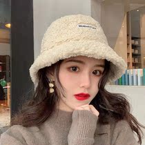 Hat Woman New Plush Hat Lady Autumn Winter 100 Hitch Lamb Wool Fisherman Hat Winter Warm And Korean Version Tide Round Face