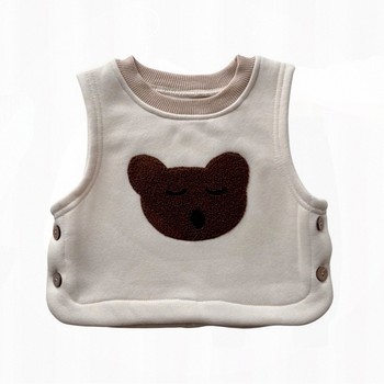 Autumn and winter style waistcoat vest fashionable male and women baby cute little ins baby animal Korean version plus velvet vest