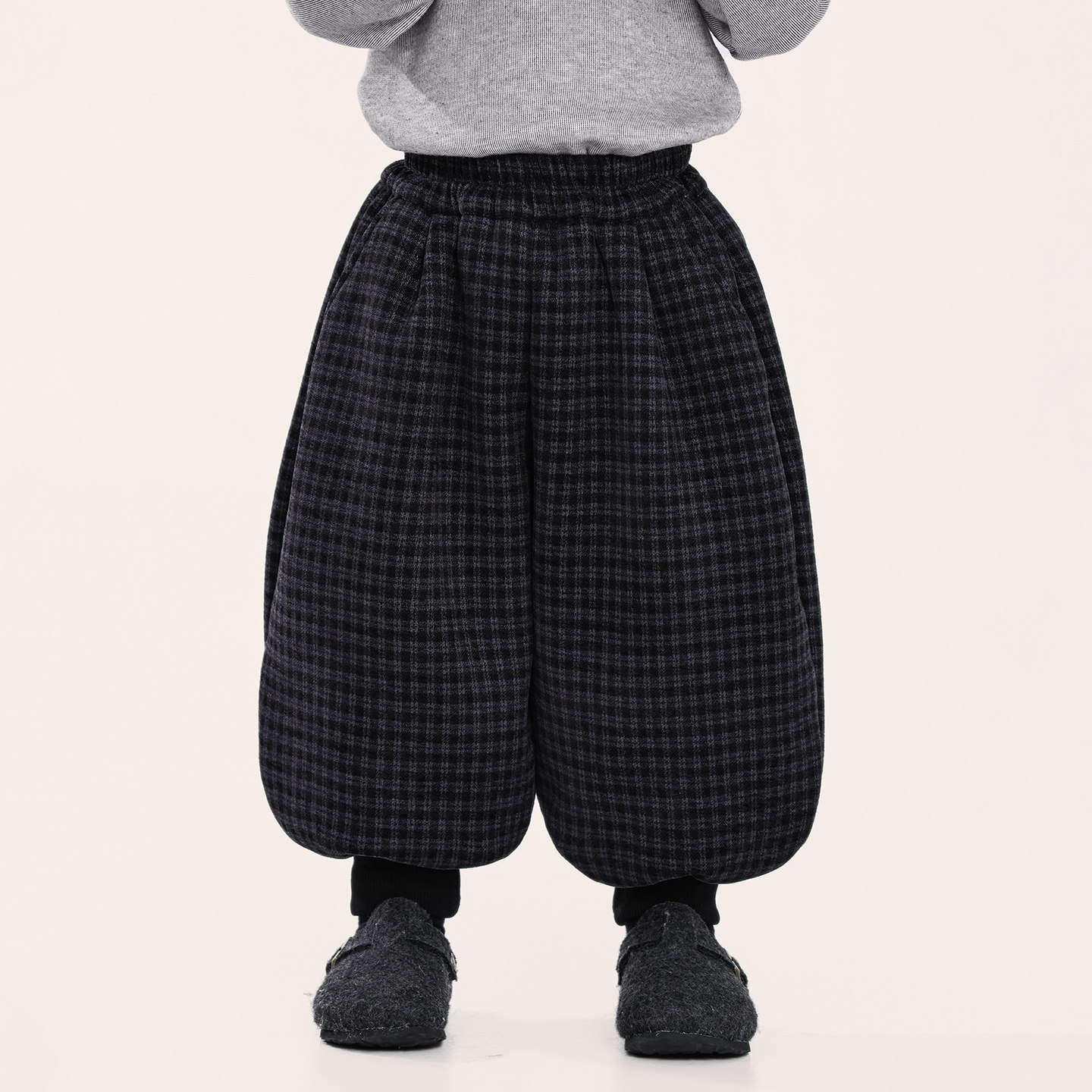 积木城堡男童加绒裤子2025冬装新款中小童一体绒儿童加厚格子长裤,淘宝优惠券,粉丝福利购,淘宝优惠卷