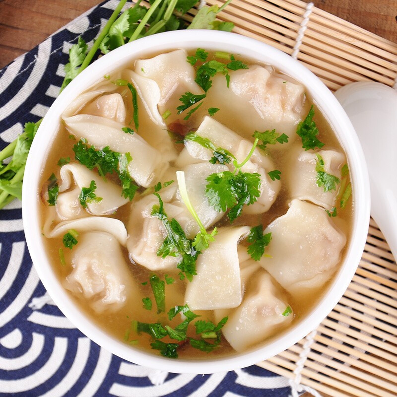 优鲜清真牛羊肉大馄饨牛肉香菇纯羊肉云吞冷冻早餐营养258g/袋 - 图0