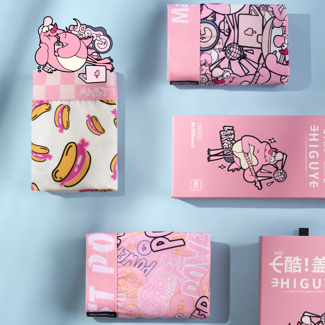 麦左潮牌提臀中腰可爱女士三角裤 mastpoint麦左女三角裤