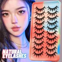 European and American false eyelashes small demons fake eyelashes 10 pairs of natural emulations magnify both eyes thick and thin and super soft