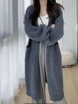 Fashion mid-length sweaters cardio-hoodie jacket ladies spring autumn thickened with kneecap lazy wind loose with small subknit outings