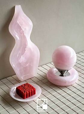 不石Prostone 阿富汗粉玉葫芦盘 首饰戒指展示盘置物盘托盘摆件