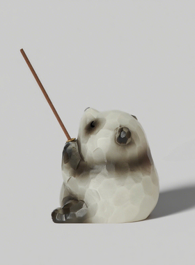 【创意小熊猫插香桌面小摆件】