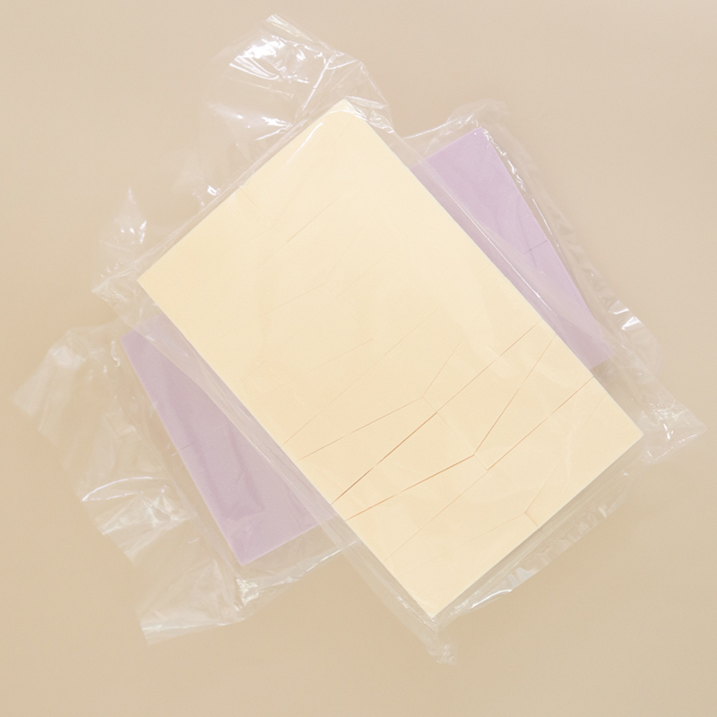 24切三角平面粉扑非乳胶干湿两用海绵扑泡水巨软简易唇部上妆工具 - 图1