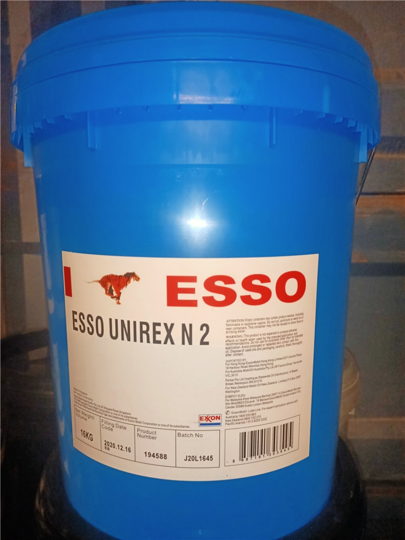 埃索优力达ESSO UNIREX N2 N3电机轴承复合锂基润滑脂绿脂16KG - 图0