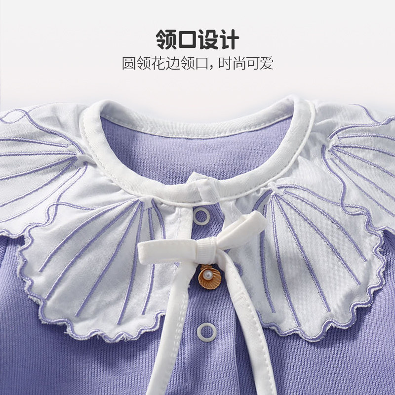 百天满月服公主外出洋气春装连体衣 emlova连身衣/爬服/哈衣