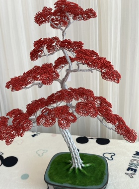 新款流行高端大气纯手工制作高温氧化铝线材质迎客松日常送礼